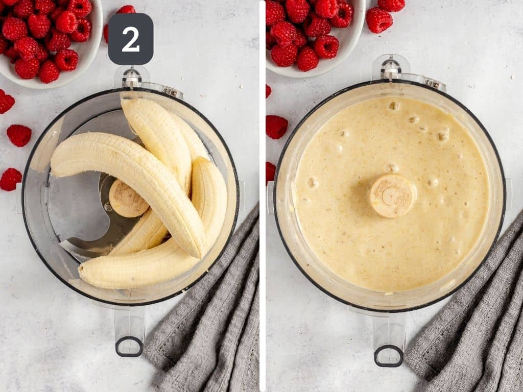 Vegan Oat Flour Raspberry Banana Bread Step 2