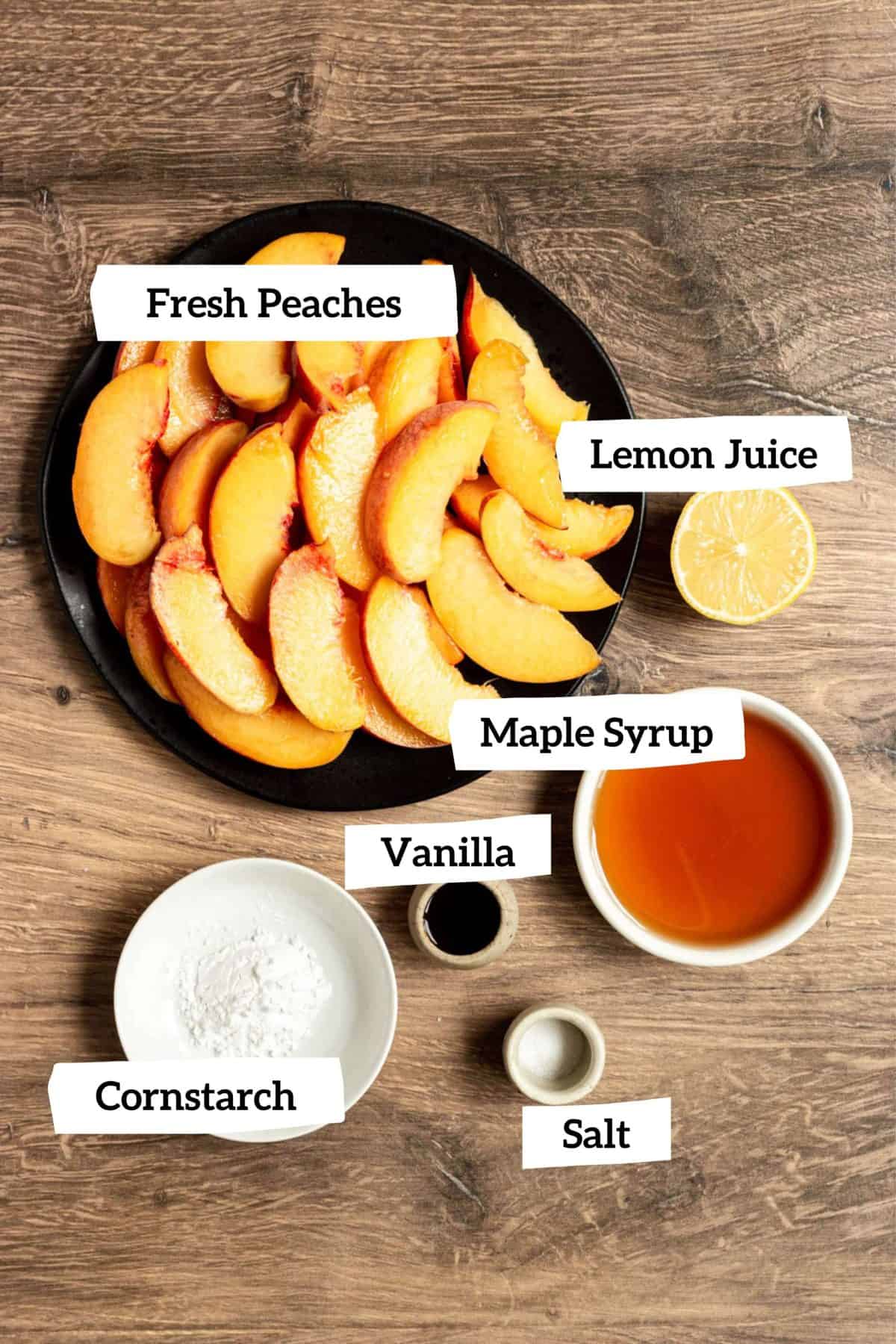 Vegan Peach Crisp Filling Ingredients