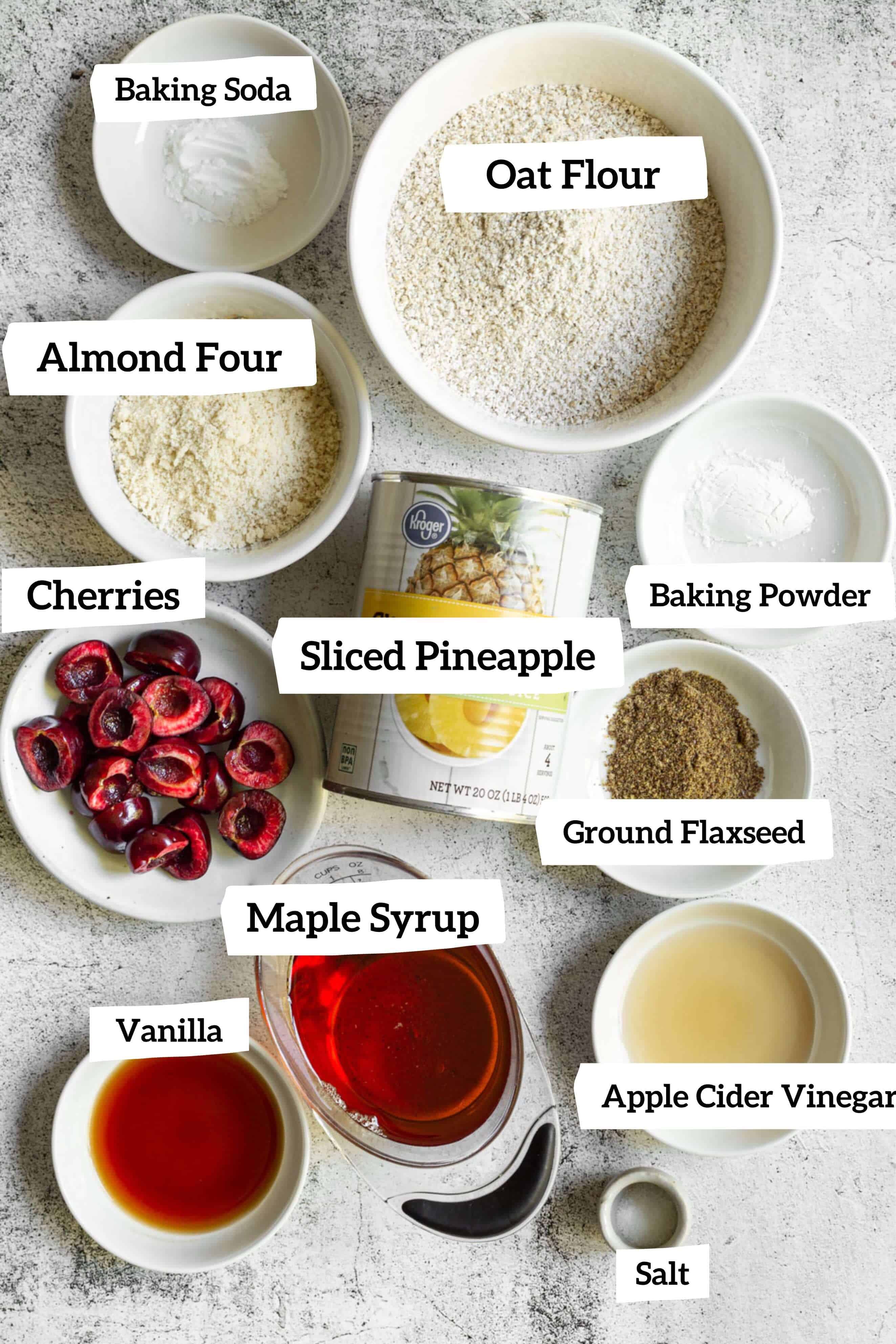 Vegan Pineapple Upside Down Cake Ingredients