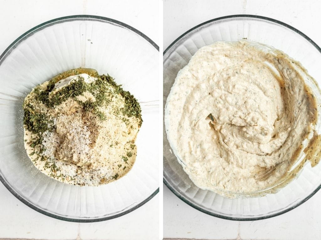 Vegan Sour Cream & Onion Dip Process