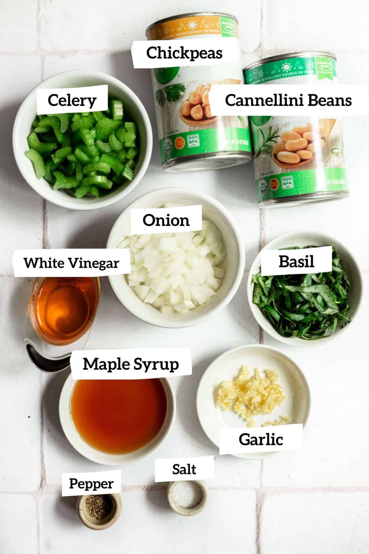 Vegan White Bean Salad Ingredients