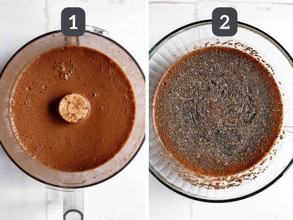 Cold Brew Coffee Chia Pudding Steps 1 & 2