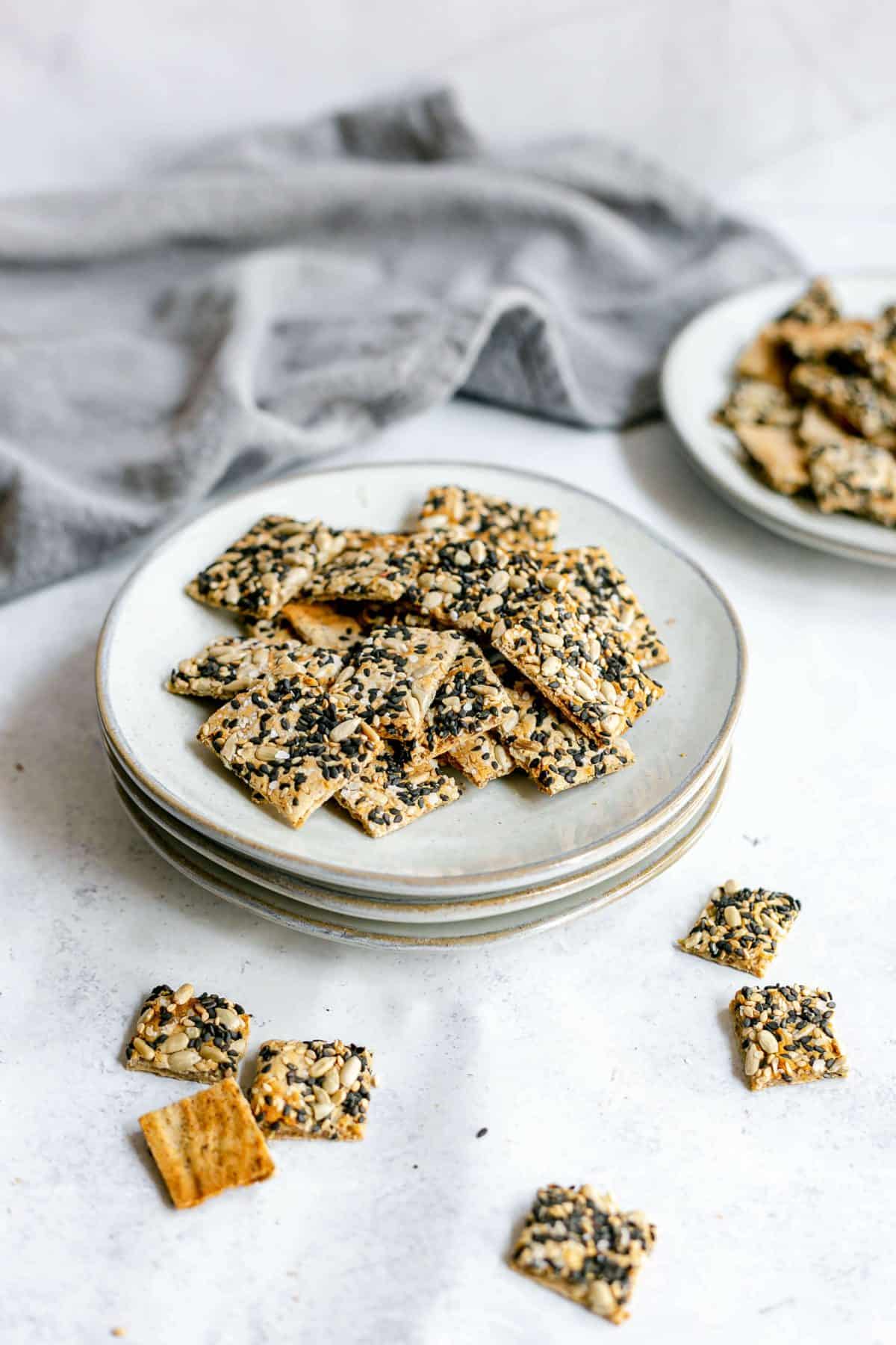 Plant-Based Gluten-Free Sourdough Discard Crackers