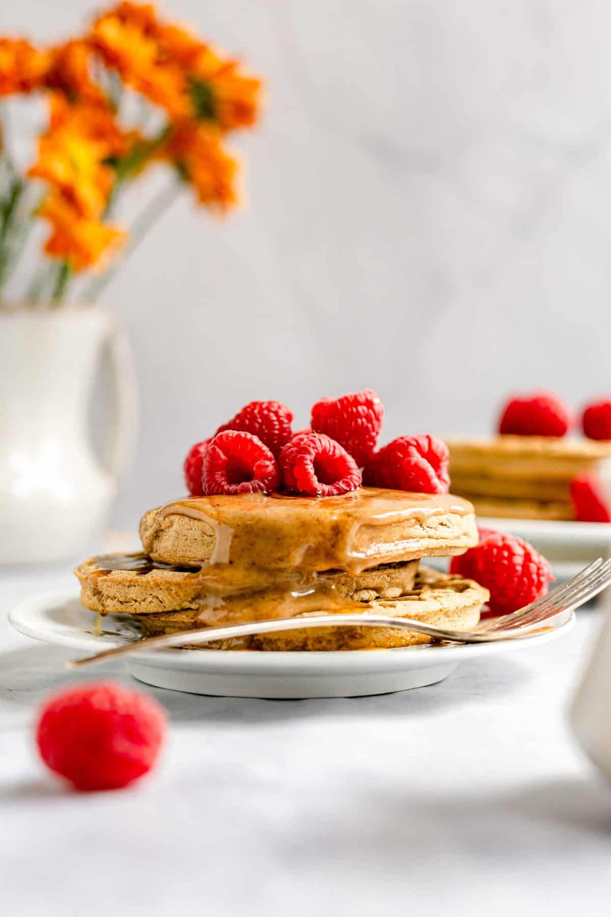 Plant-Based Honey Butter on waffles