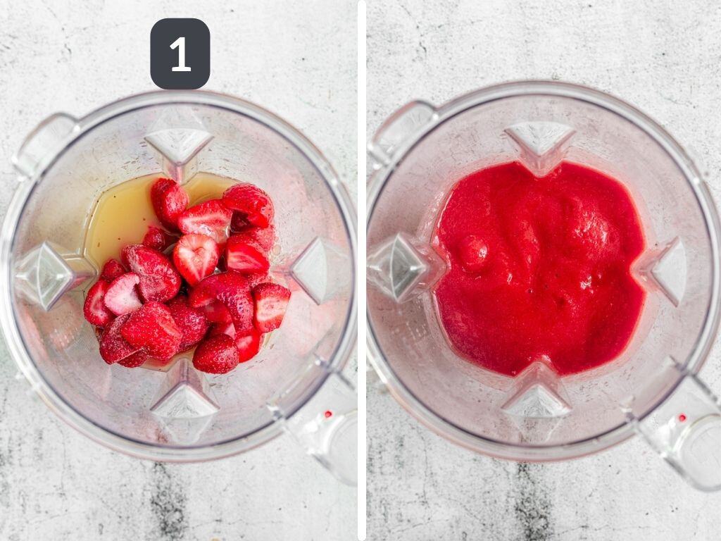 Strawberry Margarita Mocktail Step 1