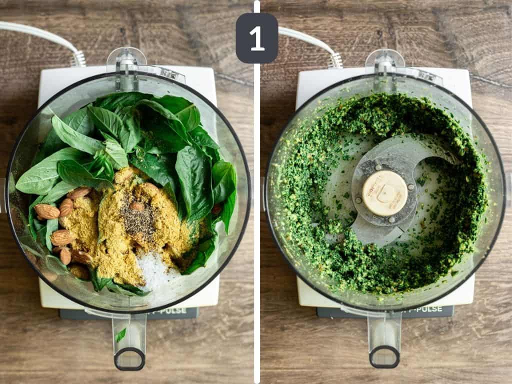 Vegan Almond Pesto Pasta Step 1