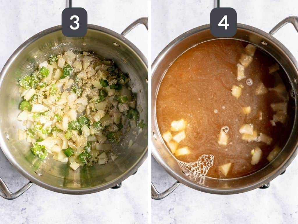 Vegan Cream of Peanut Butter Soup Steps 3 & 4