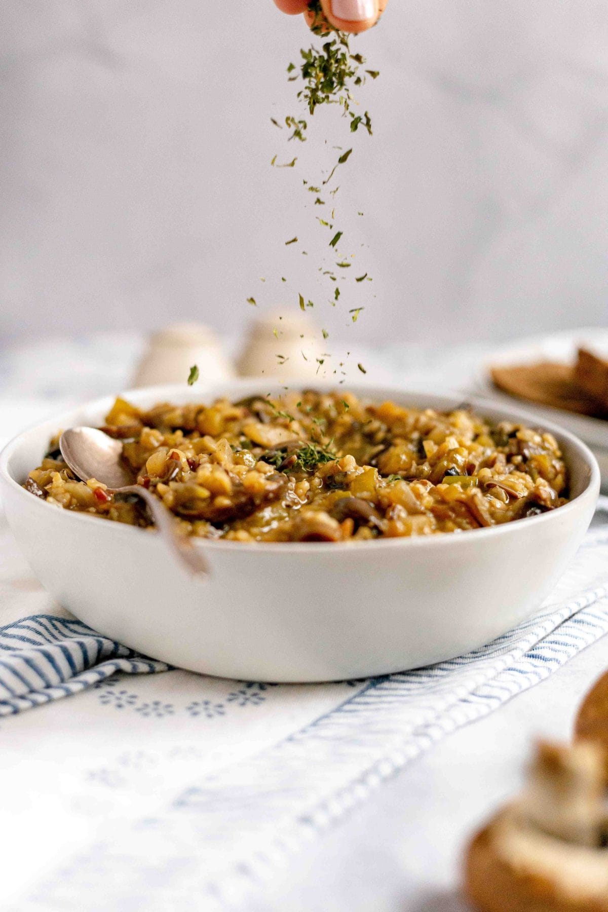 Vegan Mushroom Wild Rice Soup