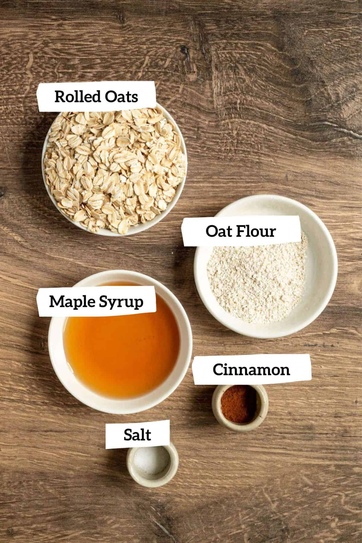 Vegan Peach Crisp Topping Ingredients