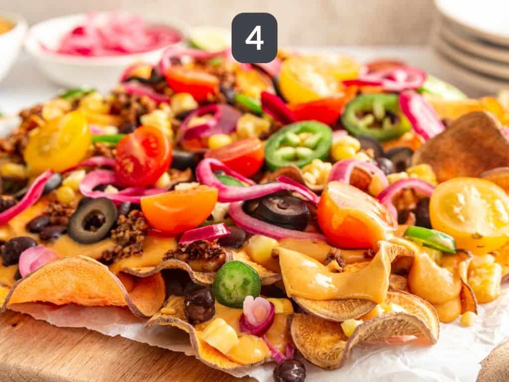 Air Fryer Sweet Potato Nachos Step 4