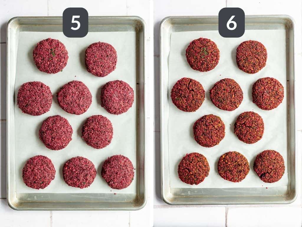 Best Vegan Beet Burger Steps 5 & 6