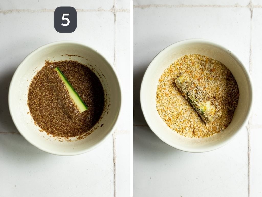 Vegan Air Fryer Zucchini Fries Step 5