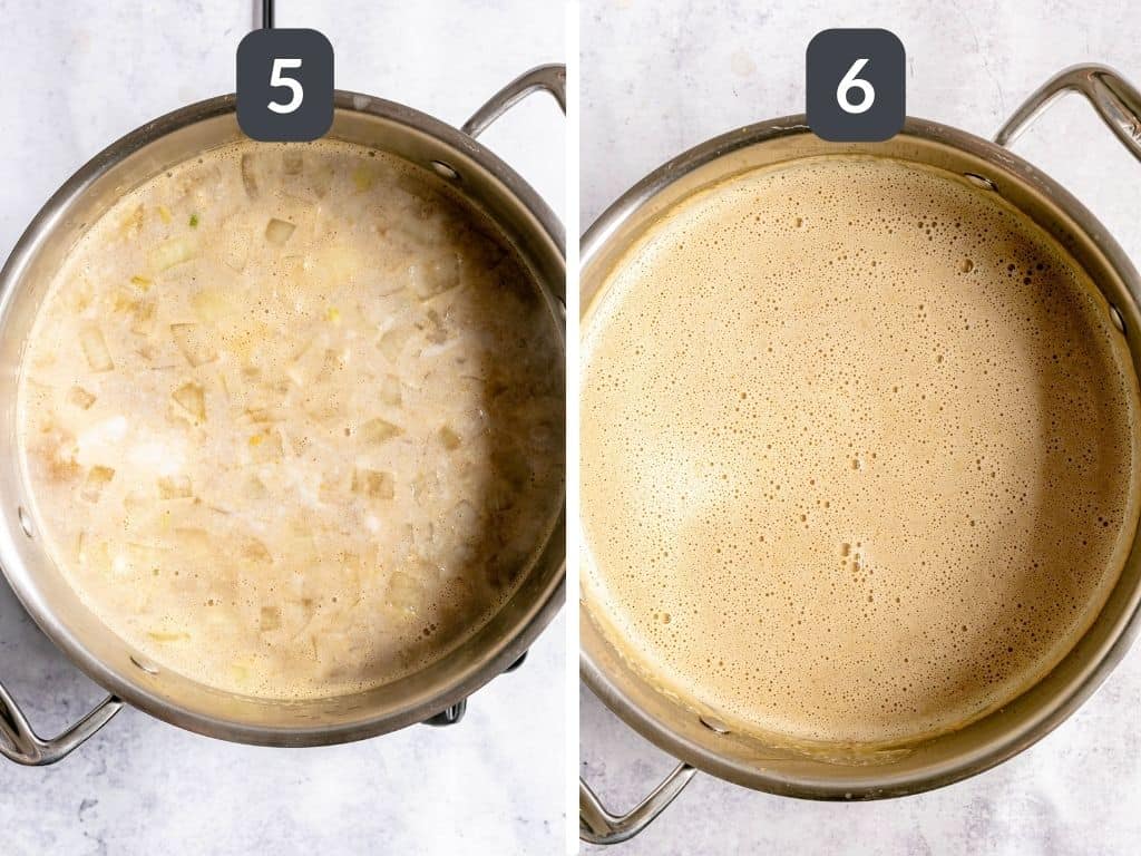 Vegan Cream of Peanut Butter Soup Steps 5 & 6