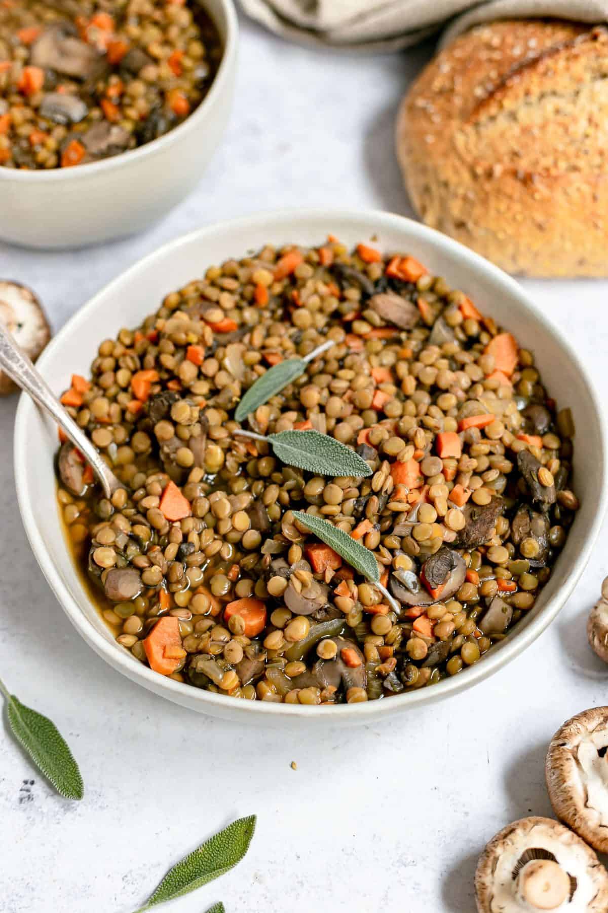 Vegan Mushroom Lentil Stew