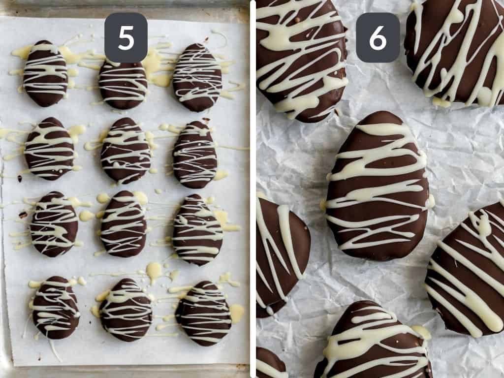 Plant-Based Cookie Dough Easter Eggs Steps 5 & 6