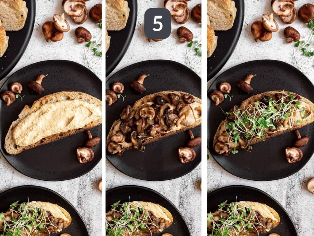 Vegan Mushroom Toast Step 5