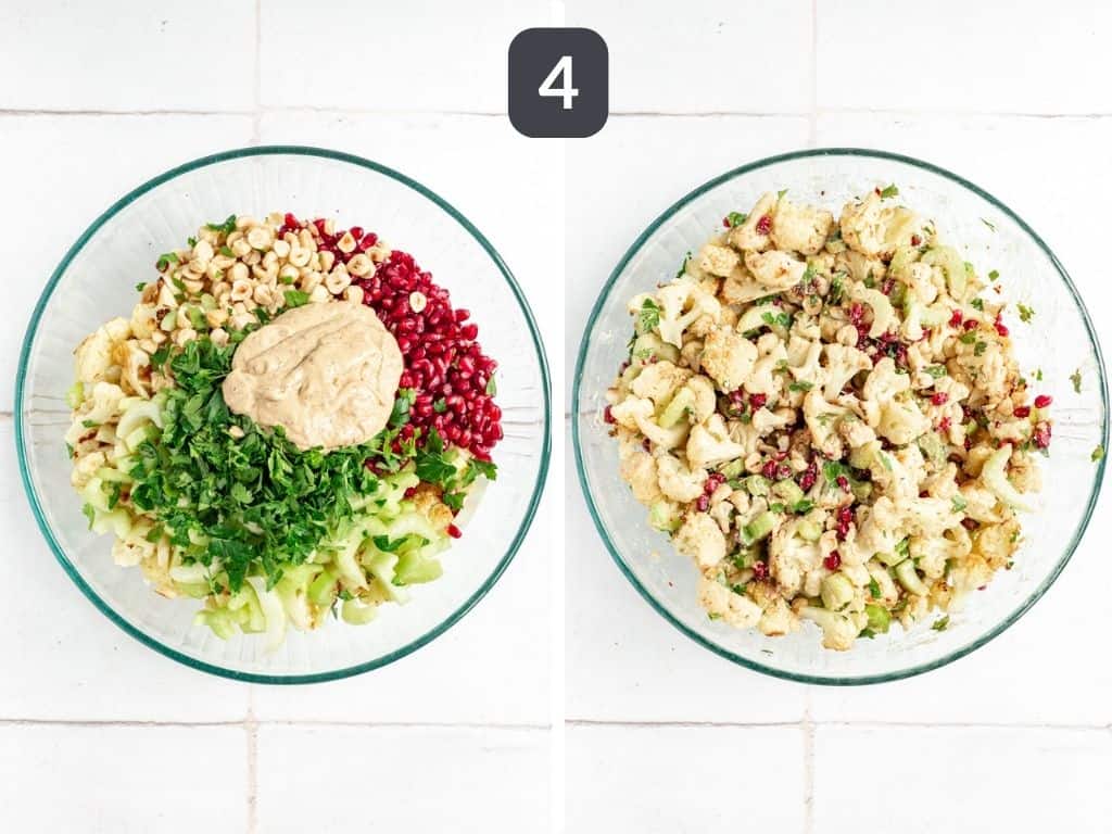 Vegan Roasted Cauliflower and Hazelnut Salad Step 4