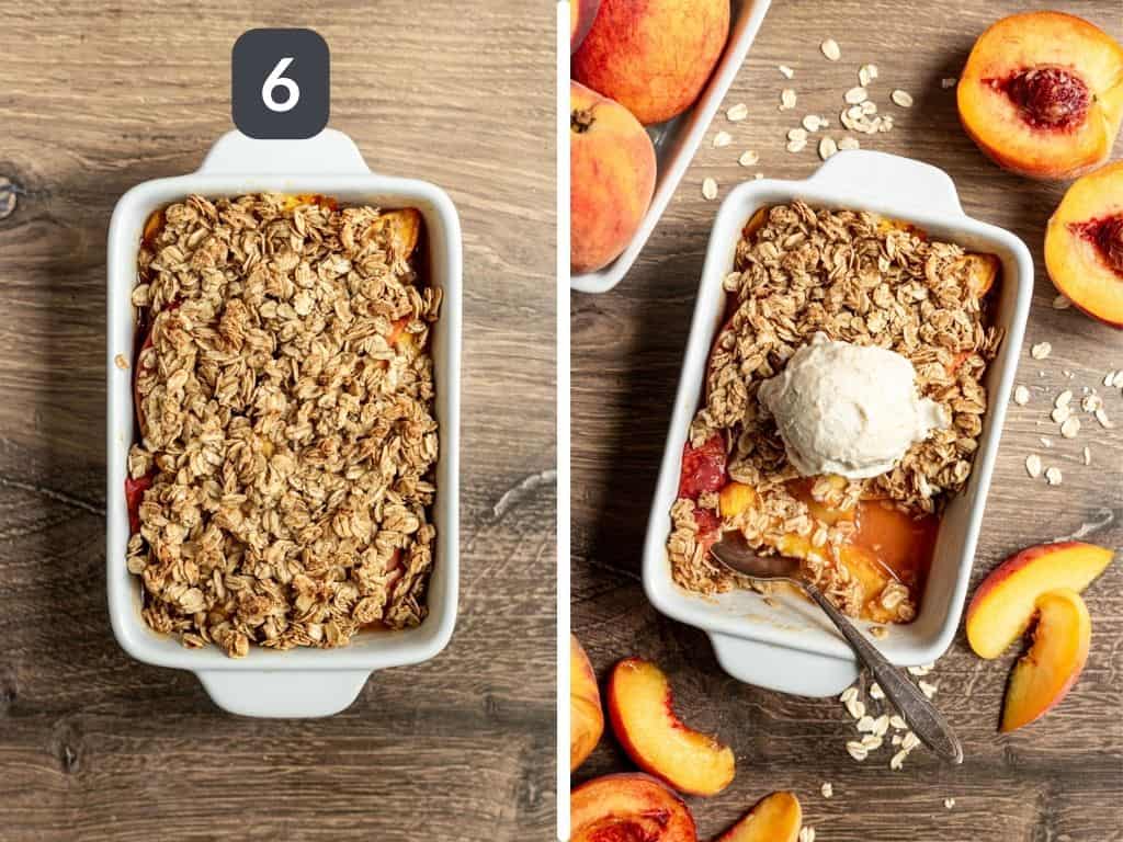Vegan Peach Crisp Step 6