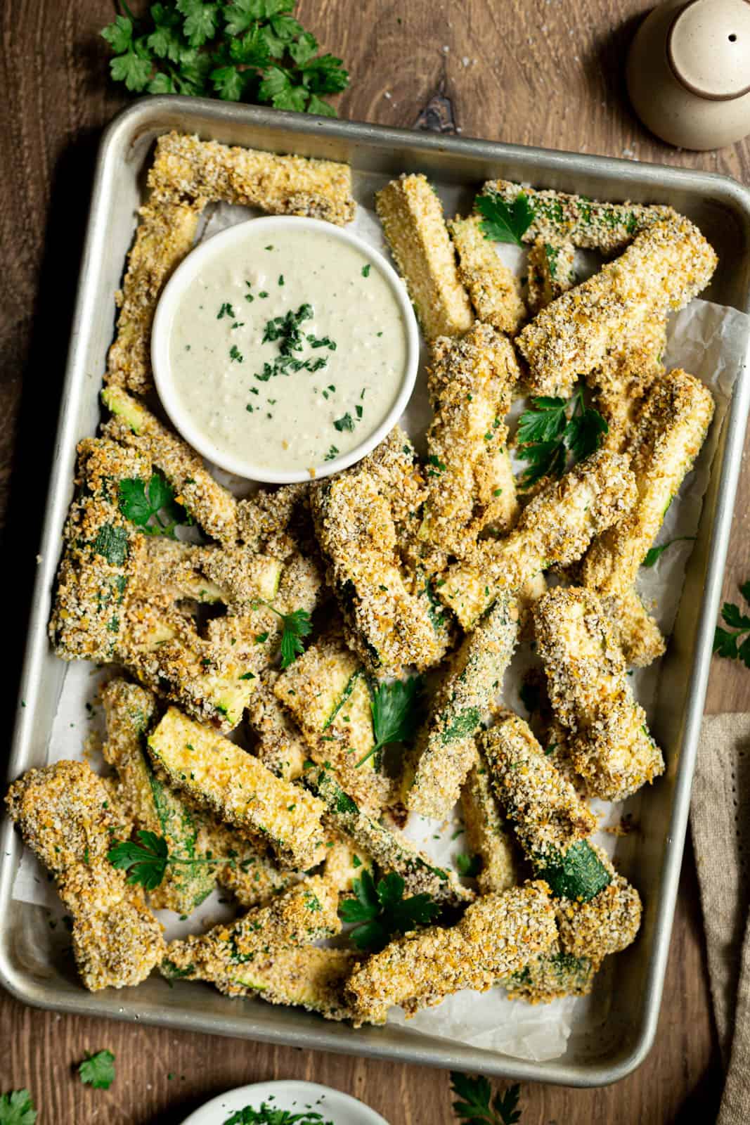 Vegan Air Fryer Zucchini Fries