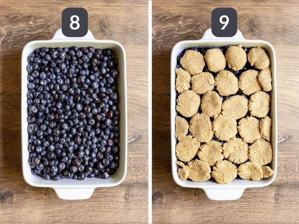 Vegan Blueberry Cobbler Steps 8 & 9