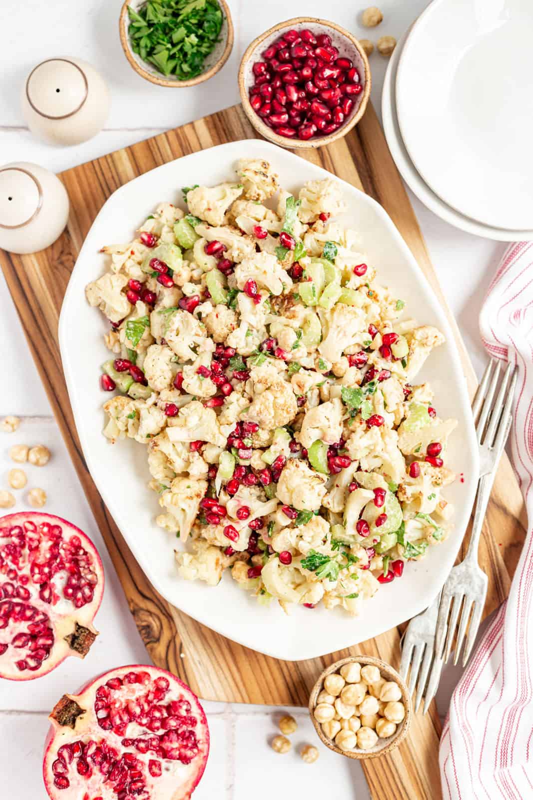 Vegan Roasted Cauliflower and Hazelnut Salad