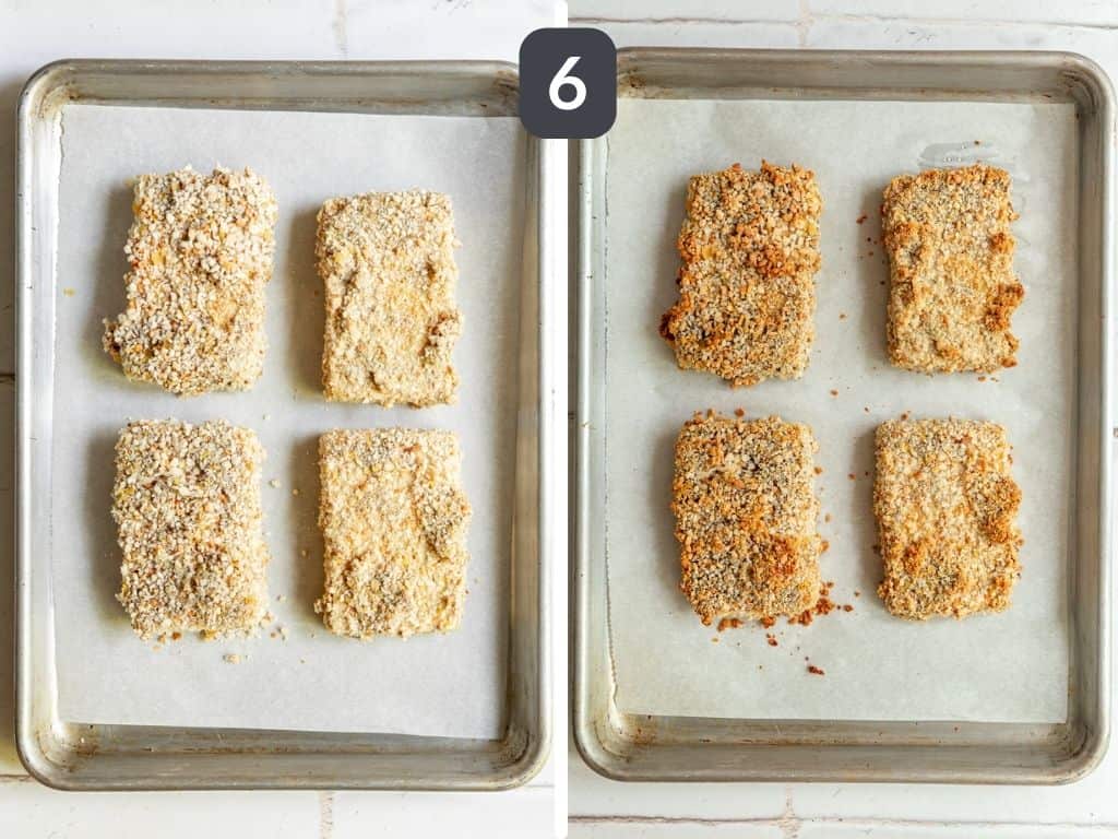 Panko Crusted Tofu step 6 - bake.