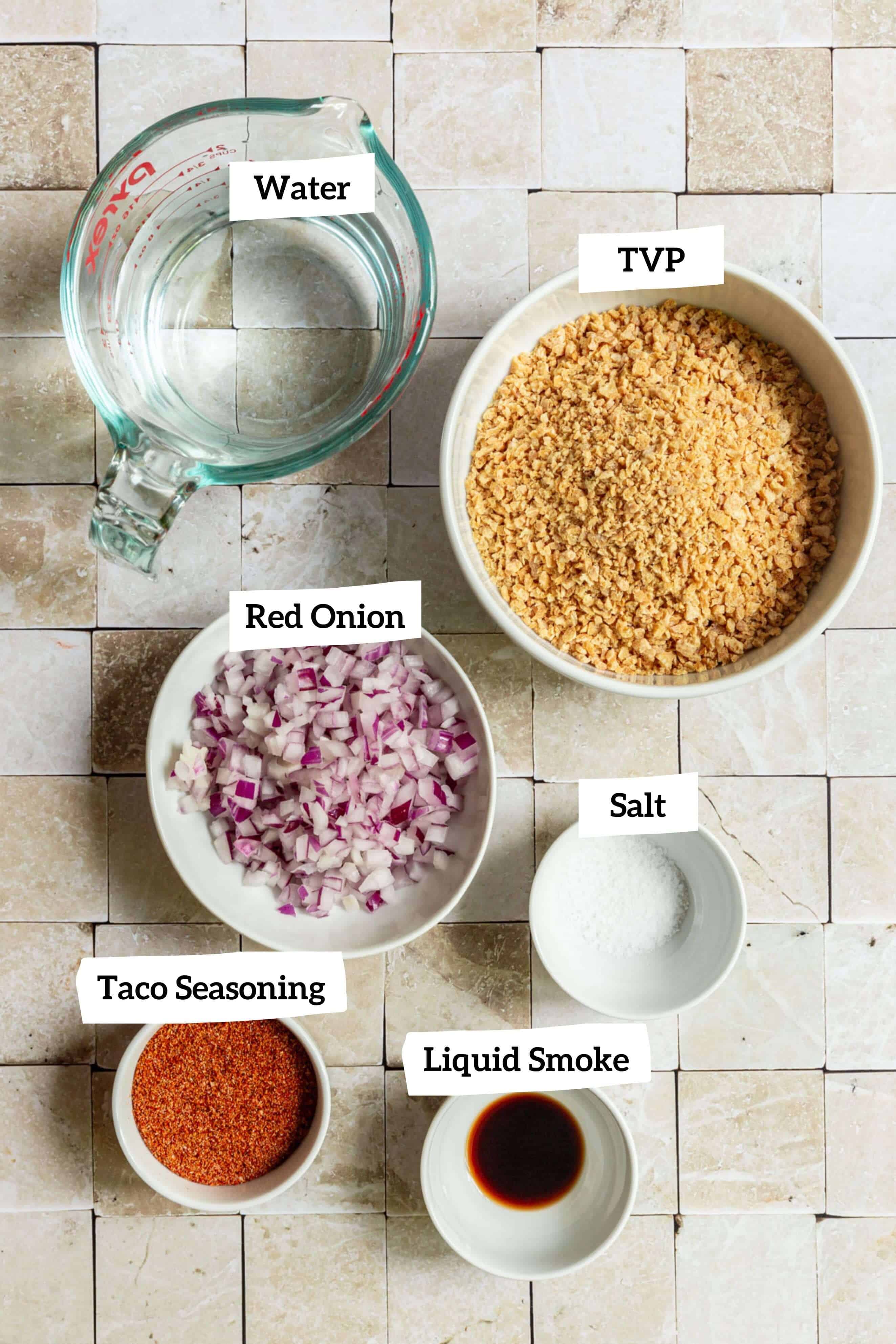 TVP Taco Meat Ingredients