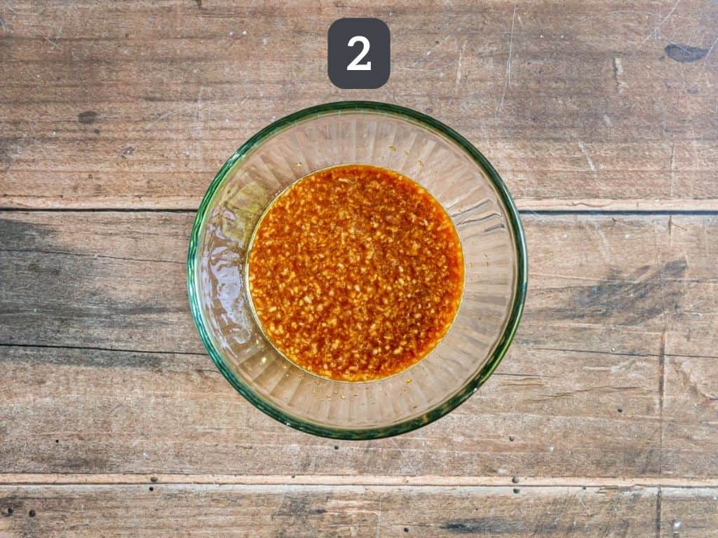 Thai Basil Eggplant Stir Fry Step 2 - make the sauce.