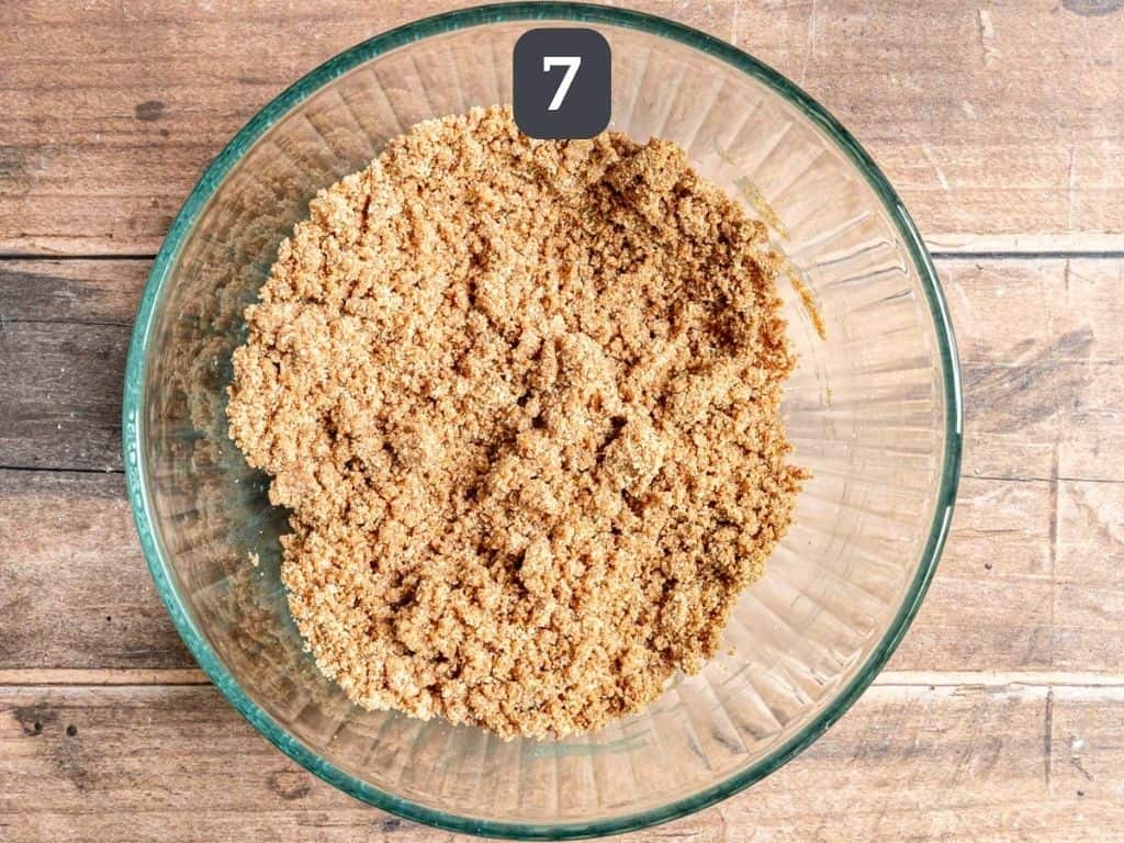 Vegan Coffee Cake Step 7 - mix the crumble topping.