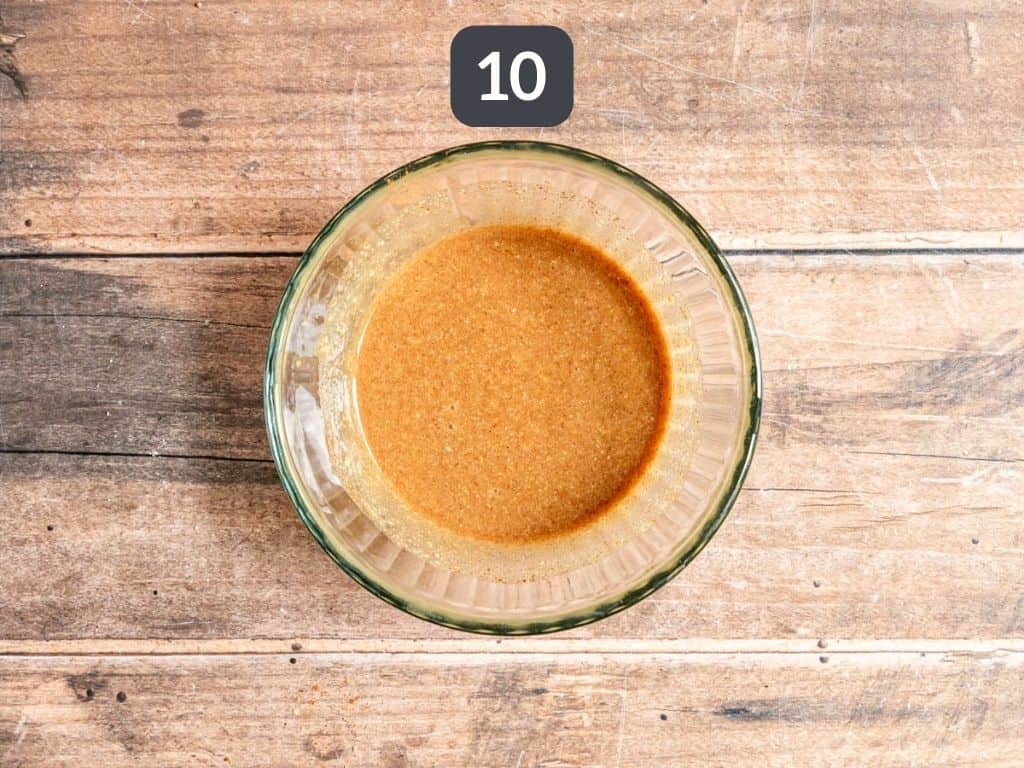 Vegan Coffee Cake Step 10 - mix the glaze.