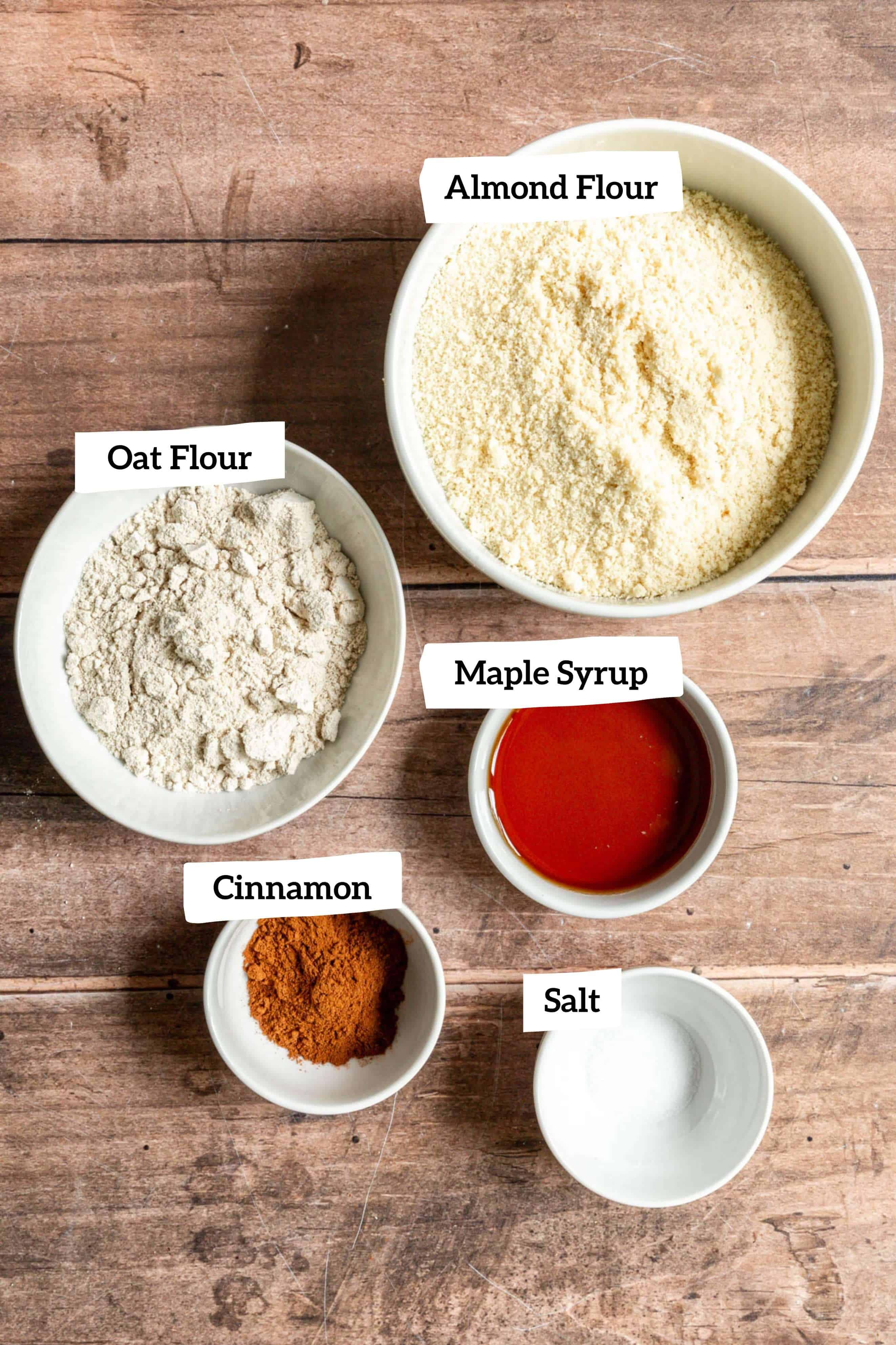 Coffee cake crumble topping ingredients.