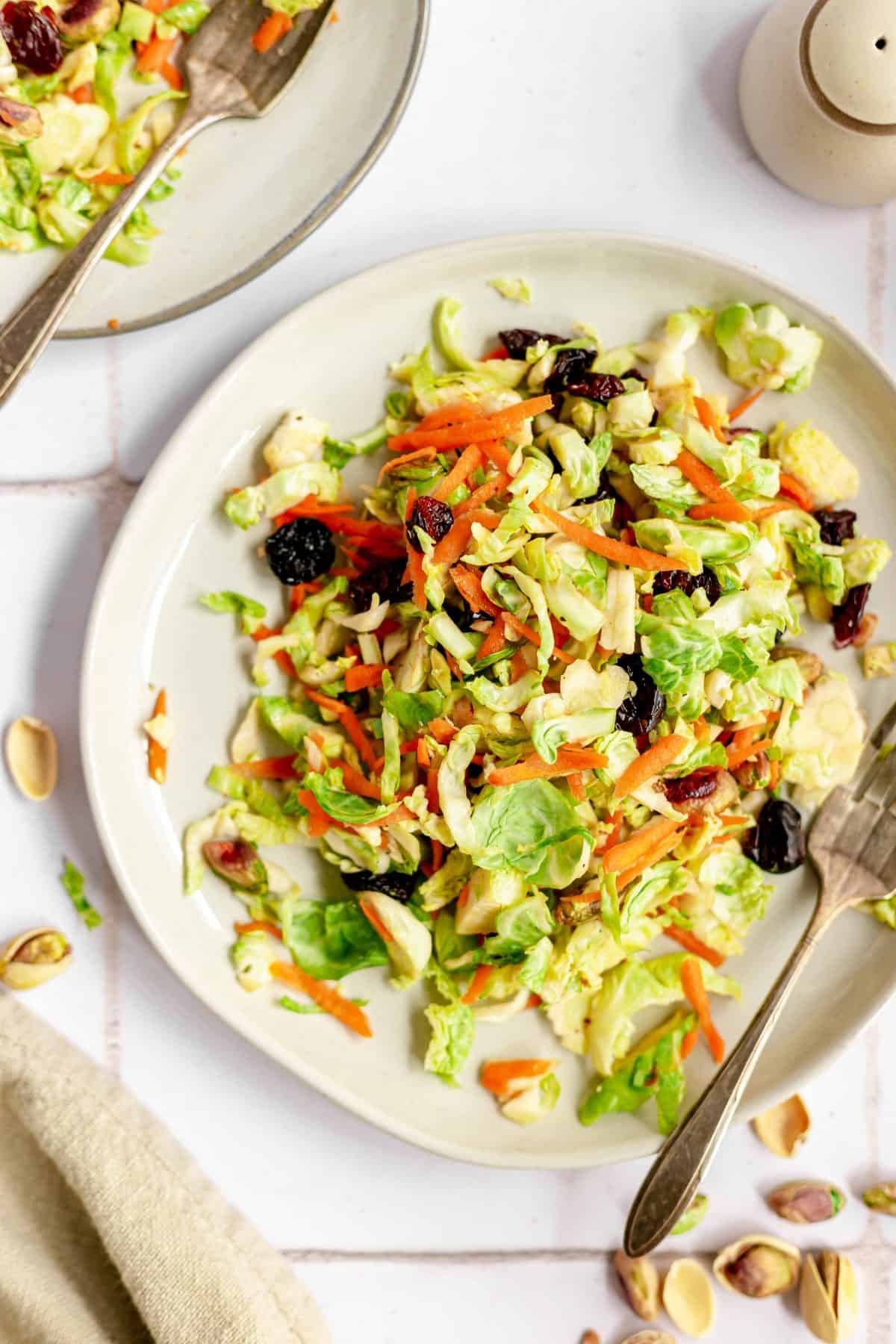 easy Plant-Based Brussels Sprouts Slaw