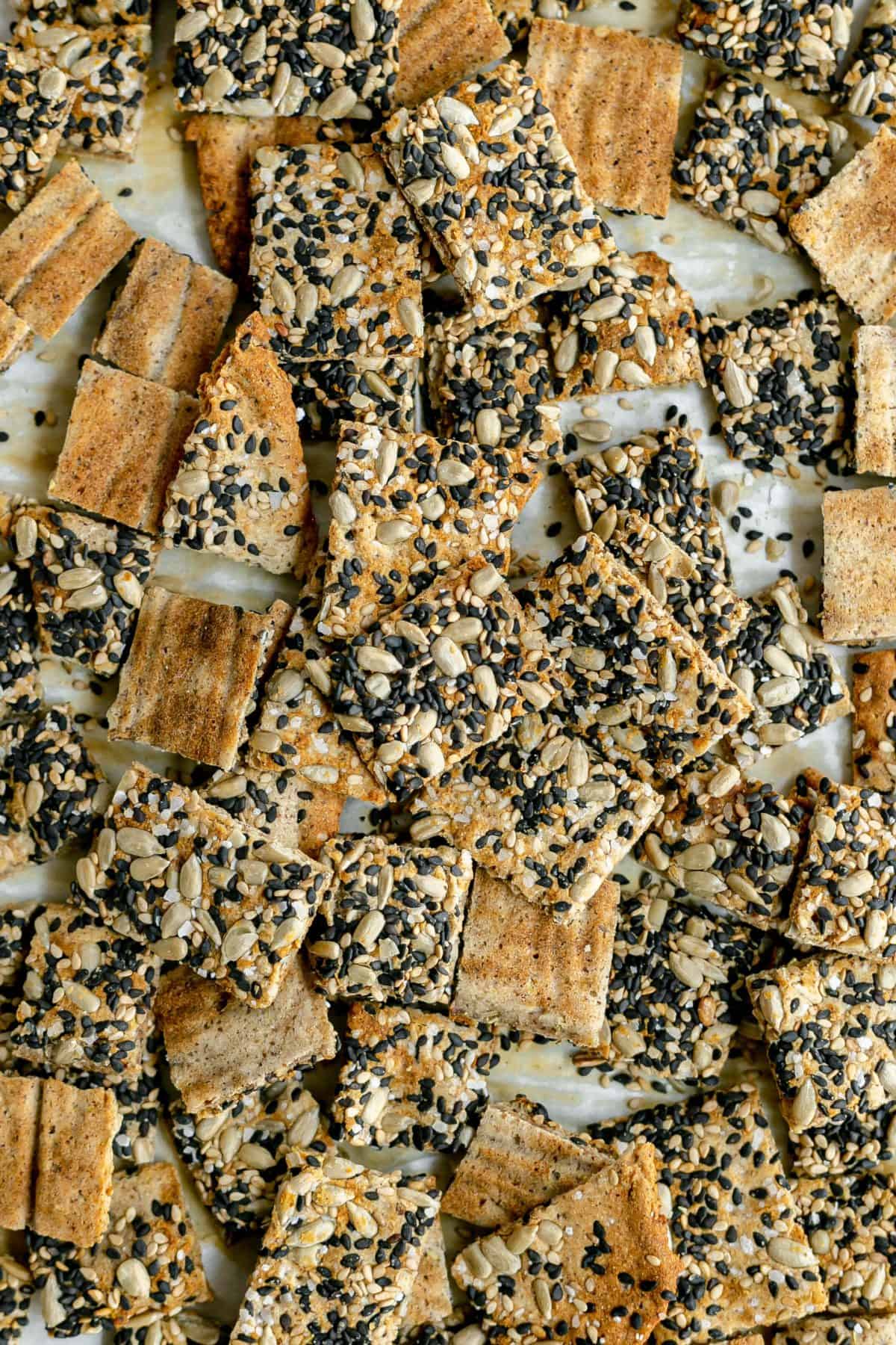 Plant-Based Gluten-Free Sourdough Discard Crackers