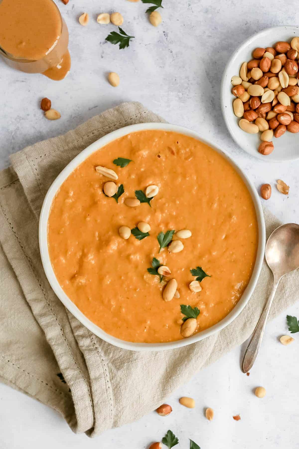 Sweet Potato Peanut Butter Tempeh Soup