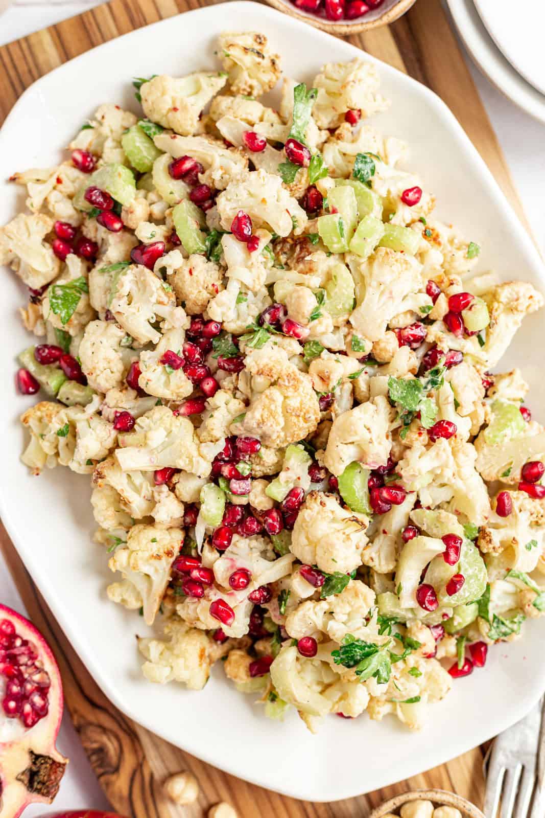Vegan Roasted Cauliflower and Hazelnut Salad