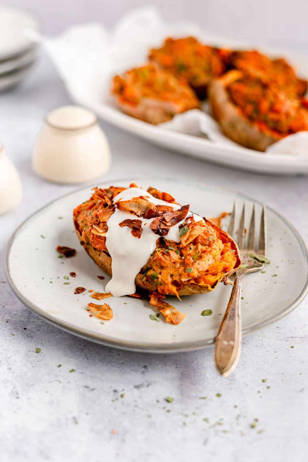 Vegan Twice Baked Sweet Potatoes (Gluten-Free)