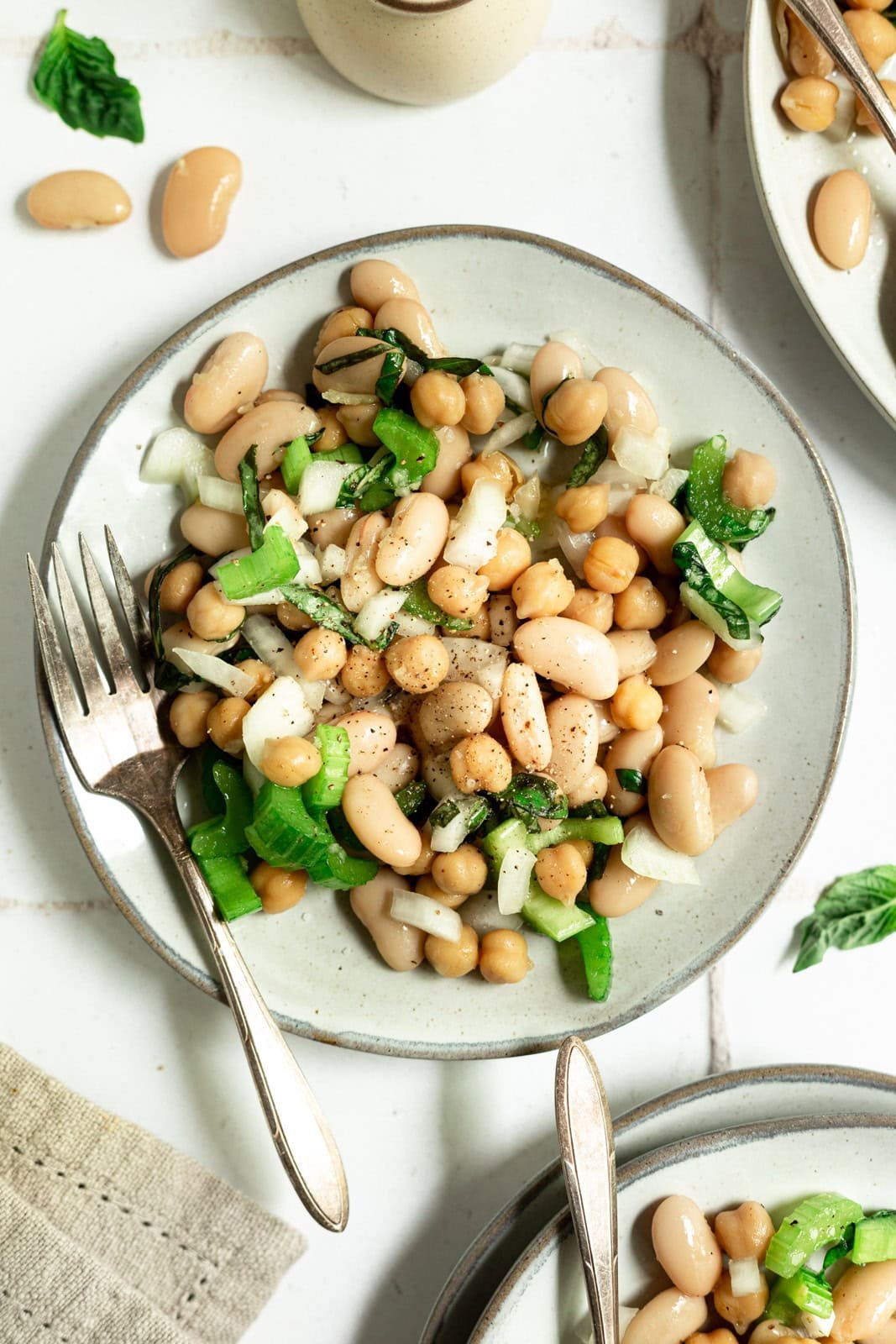 Vegan White Bean Salad (Oil-Free)