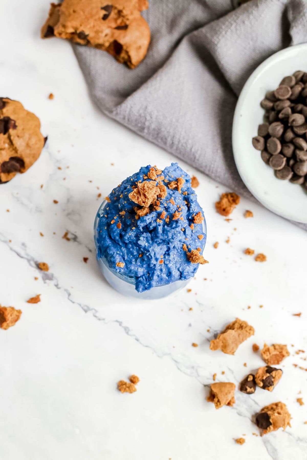 Cookie Monster Chickpea Cookie Dough