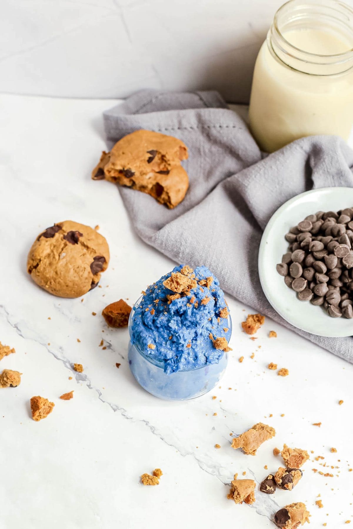Cookie Monster Chickpea Cookie Dough