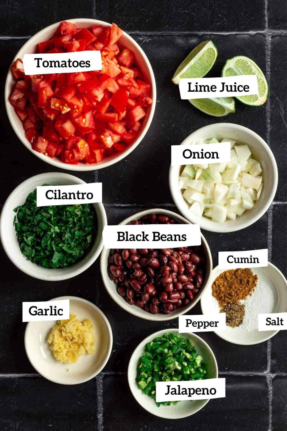 Black Bean Pico De Gallo Ingredients