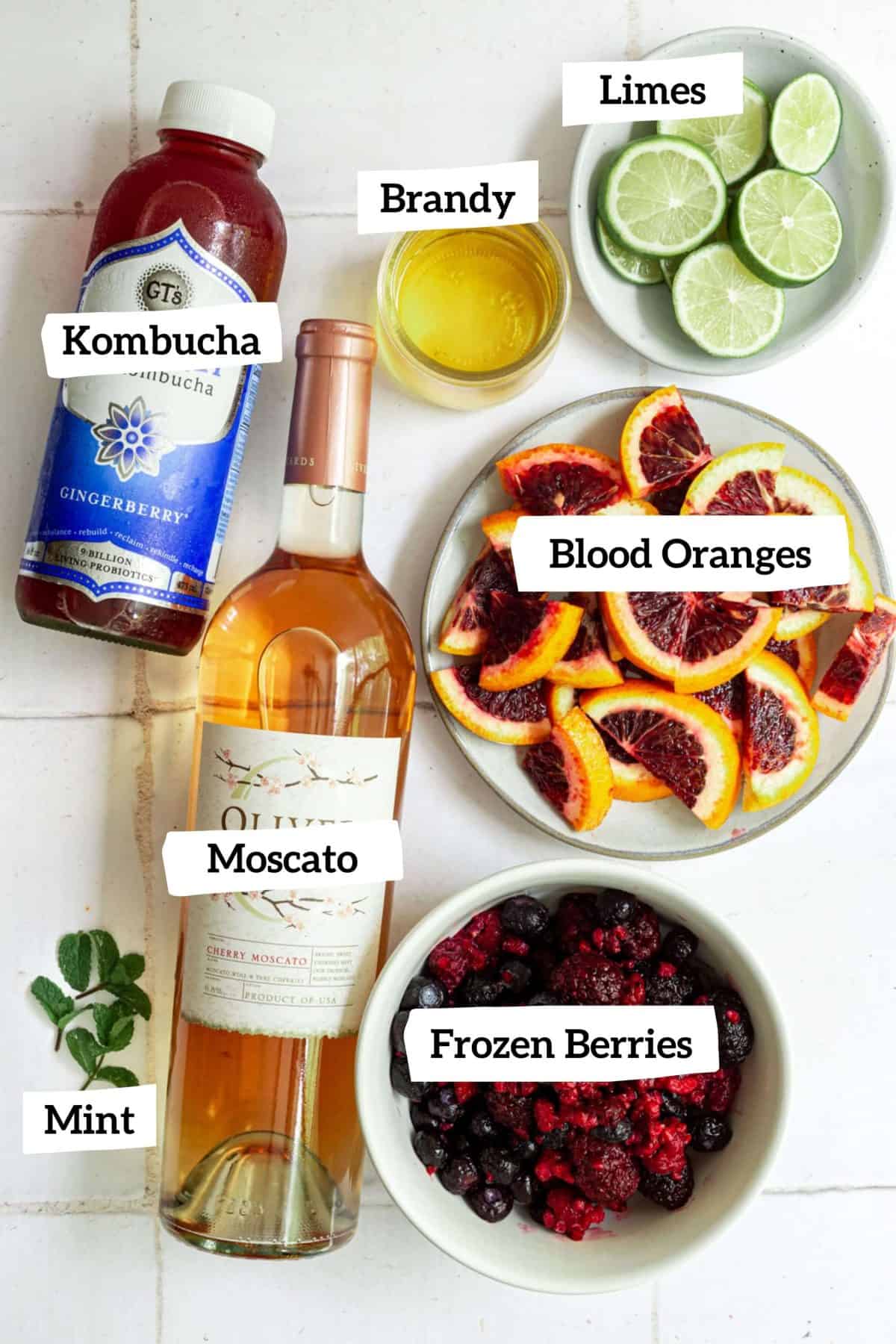 Kombucha Moscato Sangria Ingredients