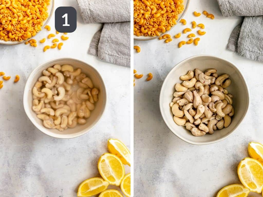 Plant-Based Garlic Mac and Cheese Step 1