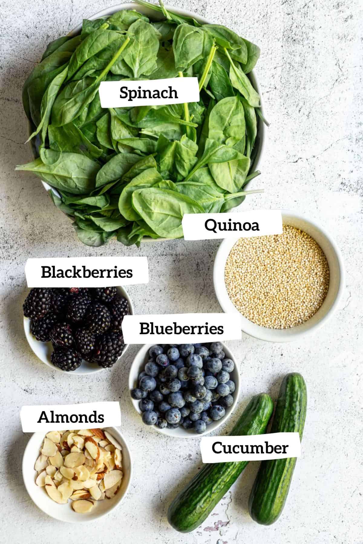 Spinach Blueberry Salad Ingredients