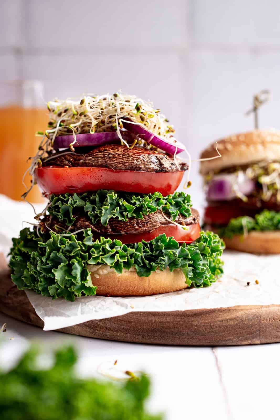 Smoked Maple Portobello Burgers