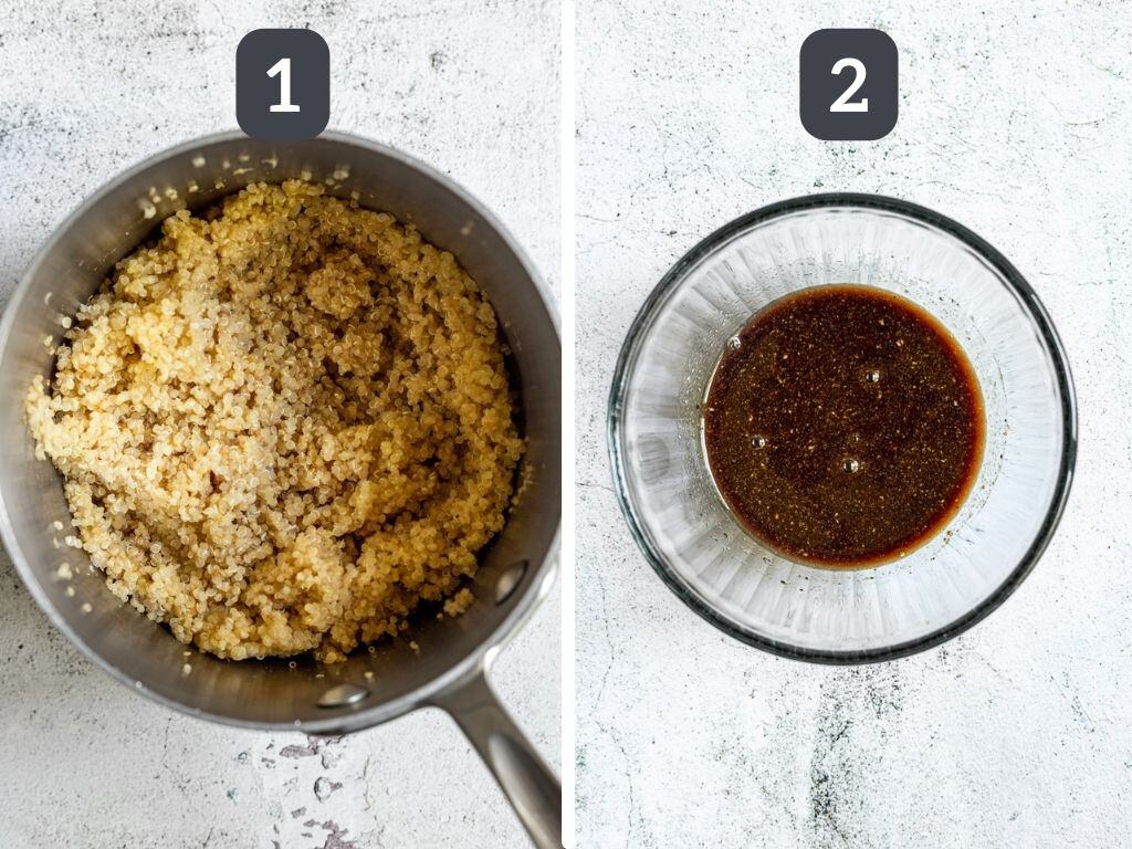 Spinach Blueberry Salad Steps