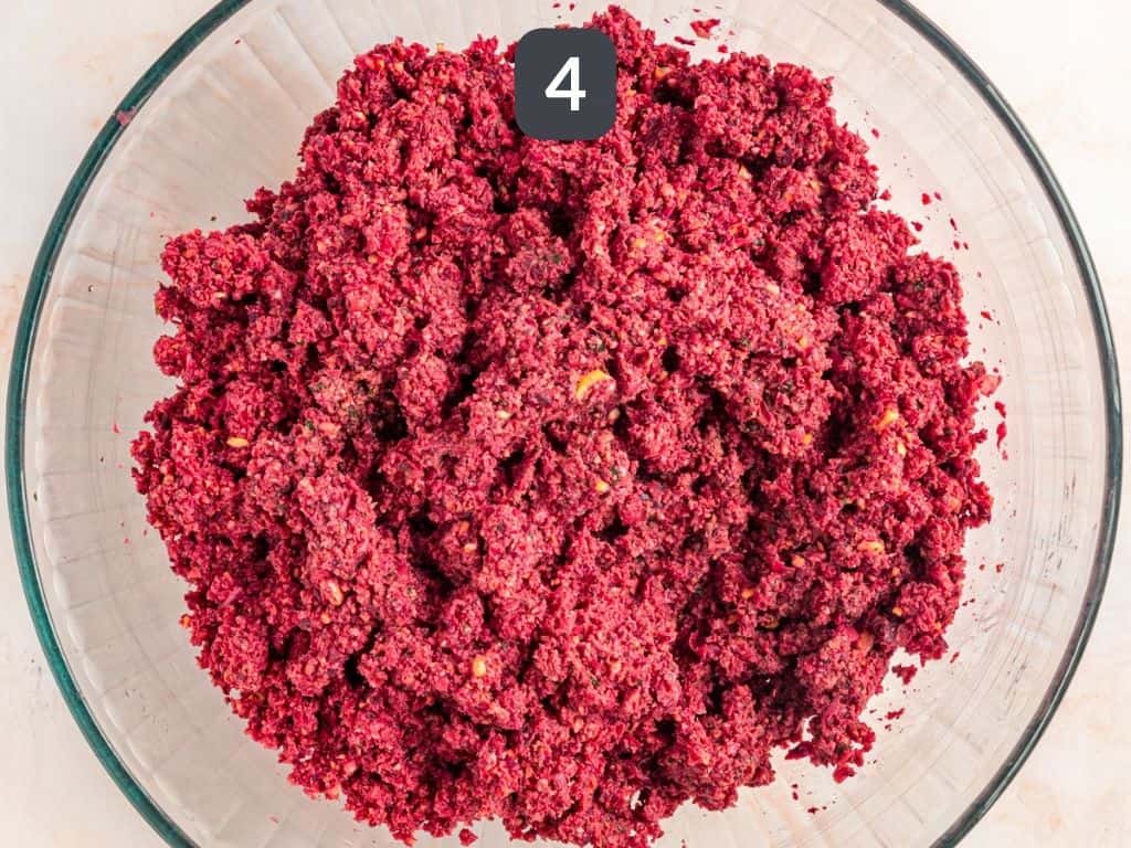 Baked Beetroot Falafel Step 4 - refrigerate for an hour.s