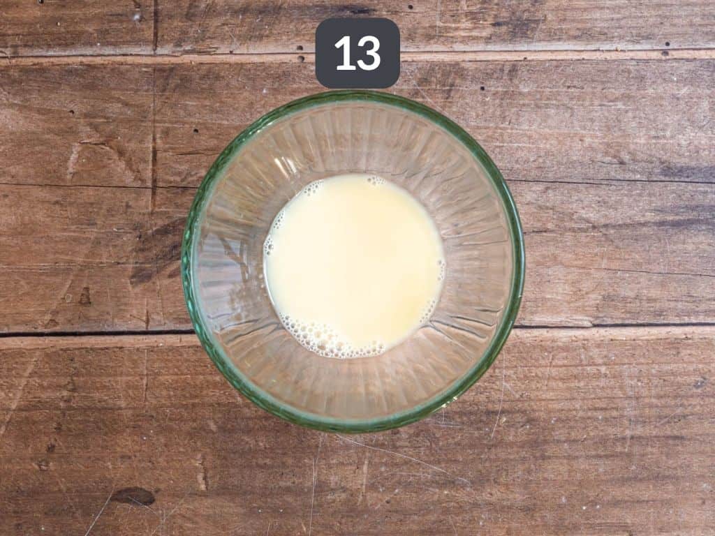 Gluten free vegan apple pie step 13 - make the egg wash.