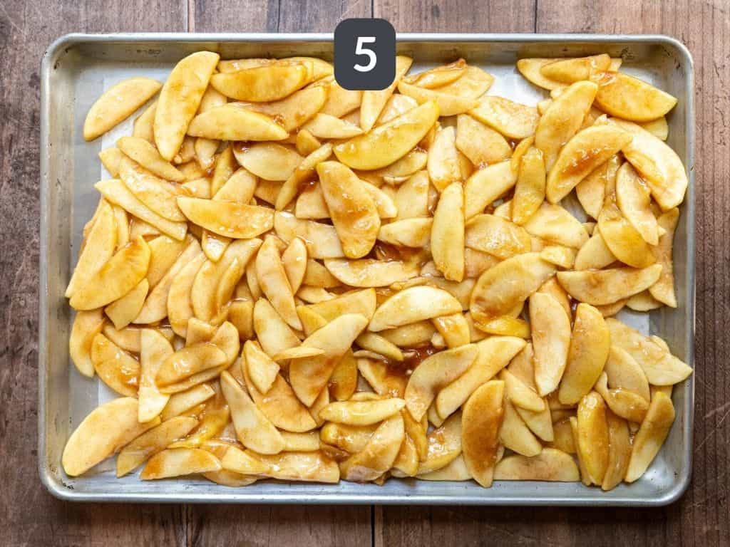 Gluten free vegan apple pie step 5 - let the apples cool.