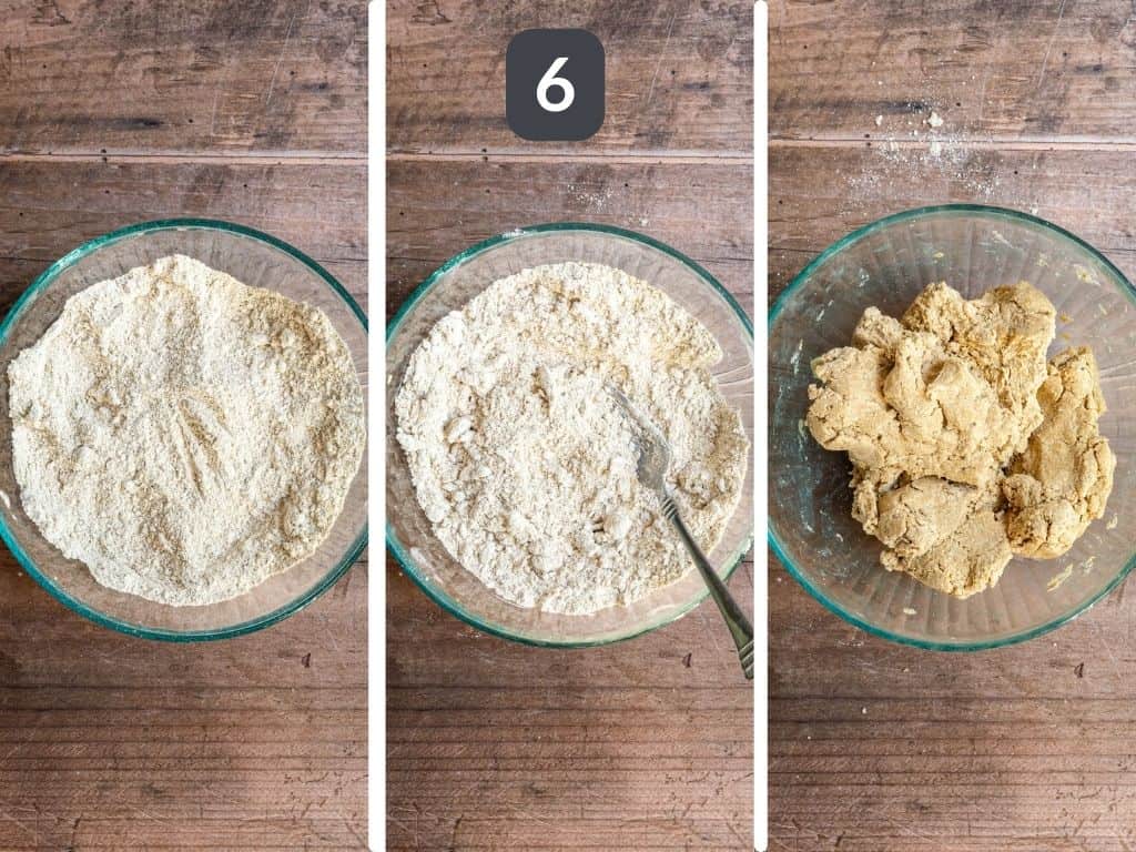 Gluten free vegan apple pie step 6 - make the wfpb pie crust.