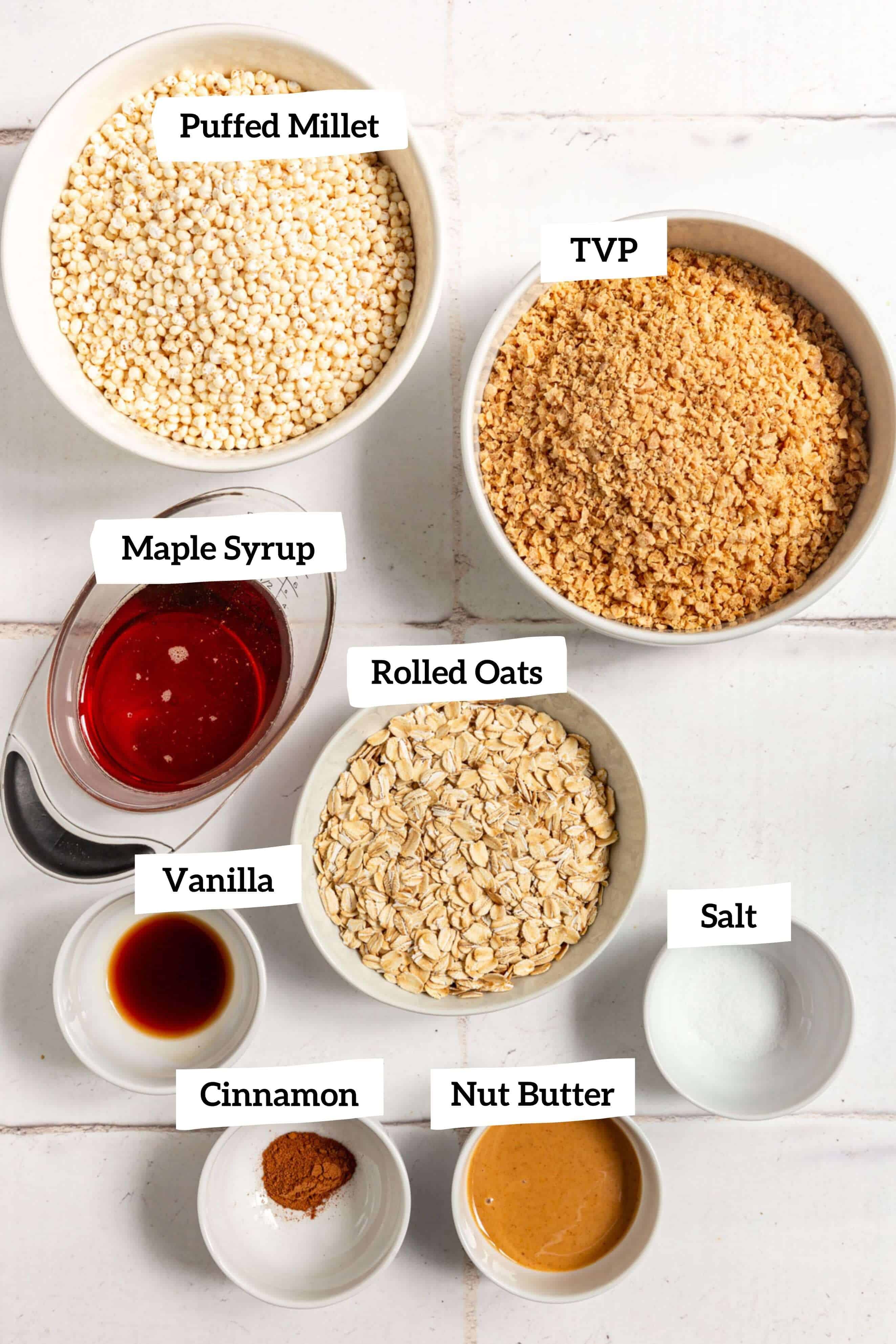 High protein granola ingredients.